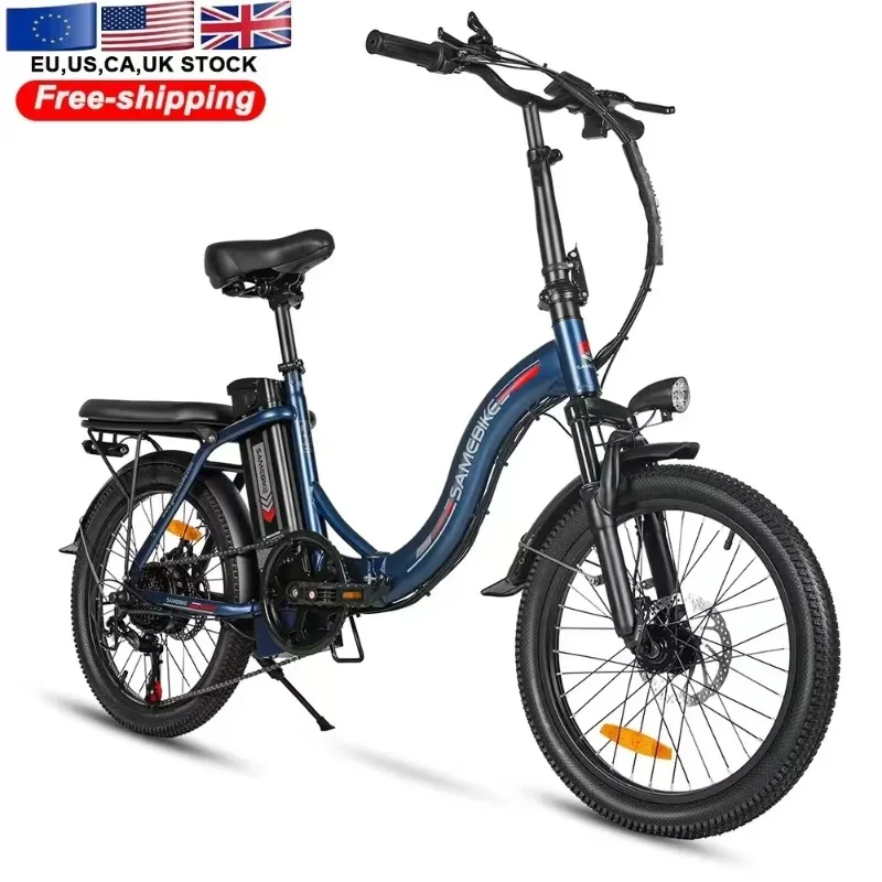 SAMEBIKE CY20 Faltbares Elektrofahrrad 350W Bürstenloser Motor 36V12AH Lithium-Batterie 20 Zoll Reifen Urbanes Pendler-E-Bike für Erwachsene