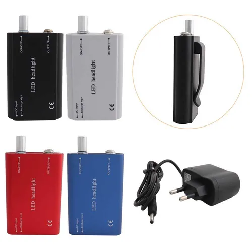 Batería UE enchufe de carga de faro para lupas dentales laboratorio lupa médica aumento Binocular cinturón-clip USB