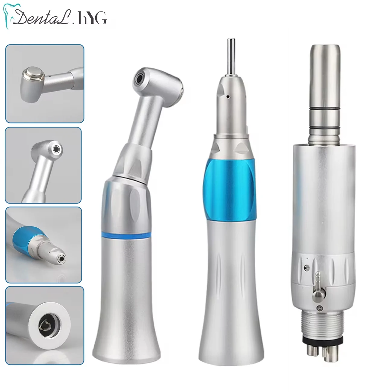 Dental Low Speed Handpiece Dental Lab Contra Angle Straight Micromotor Polishing Air Turbine Handpiece E-type Push Button