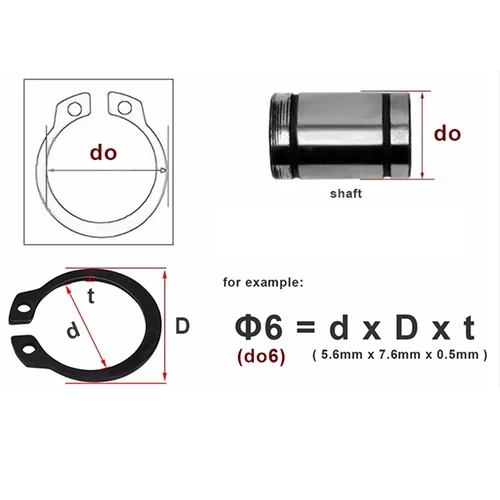 Imagen 2 del producto Anillo circular de eje de acero al manganeso 65Mn, anillo de retención elástico con resorte externo