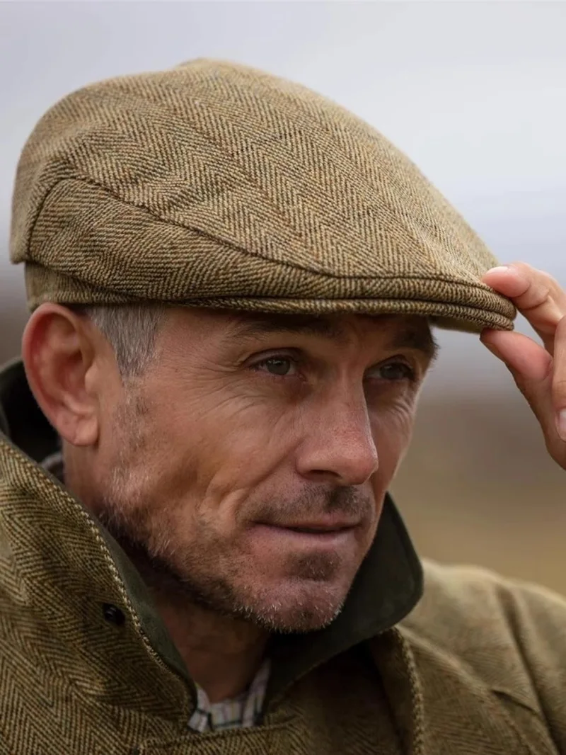 หมวกแก๊ปทรงบอสตันลายสก็อต - รุ่น Wool Slainte Patchwork Edition - Derby Tweed Single Panel Newsboy Cap สำหรับผู้ชาย - Patchwork ขนาด 50-60 ซม.