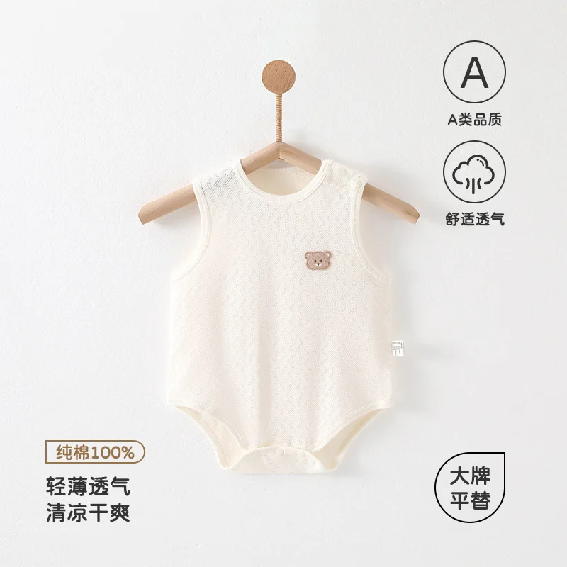 

Cute Cartoon Newborn Baby Rompers Cotton Breathable Vest Bodysuits for Infants Kids Summer Thin Baby Clothings
