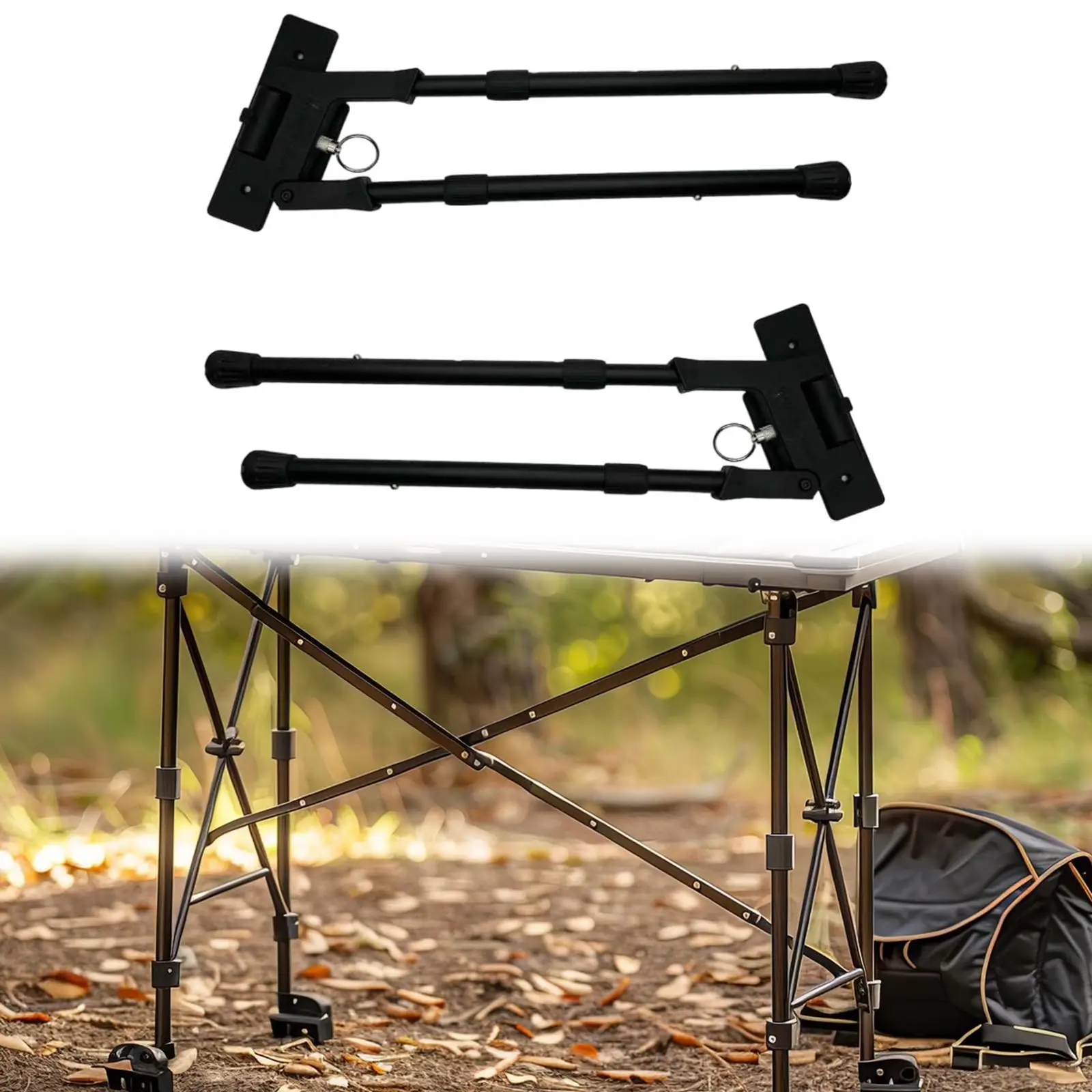 

Folding Table Legs, Laptop Desk Foldable Legs, Industrial 14.6" to 19.7" DIY Desk Legs for Outdoor Camping Table, Kitchen