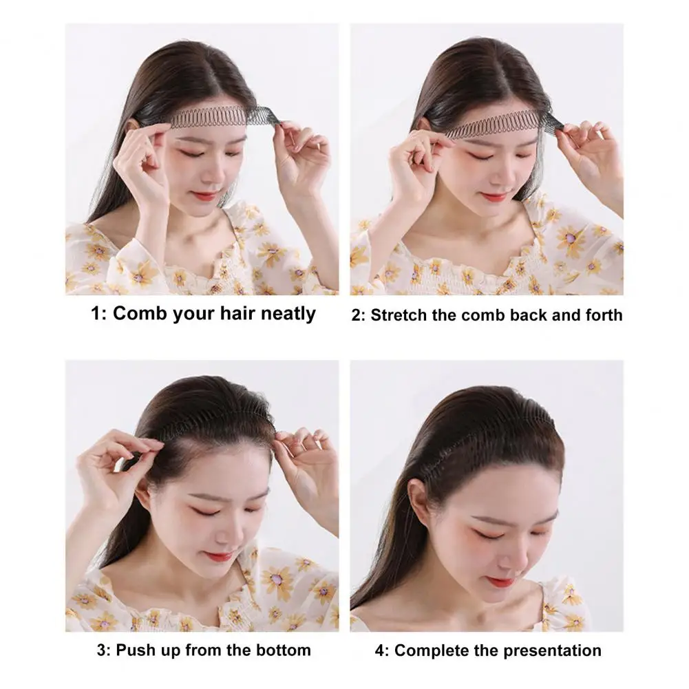 Women Invisible Broken Hair Hairpin Lady Bangs Headband High Elasticity Flexible Anti-slip Short Hair Hoop Makeup Hair Headband