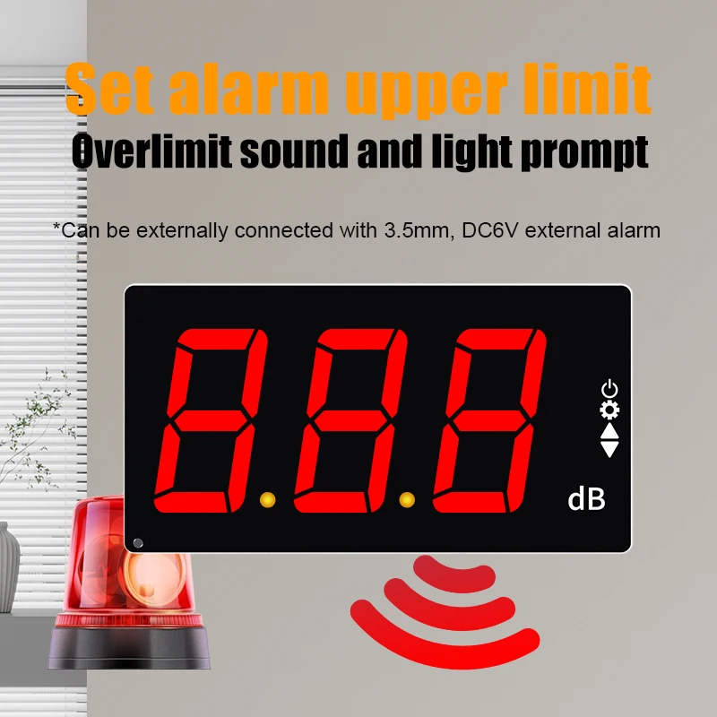 

SUG Noise Measuring Instrument 30-130 dBDigital sound Noise Level Meter IndoorWall Mounted Tester