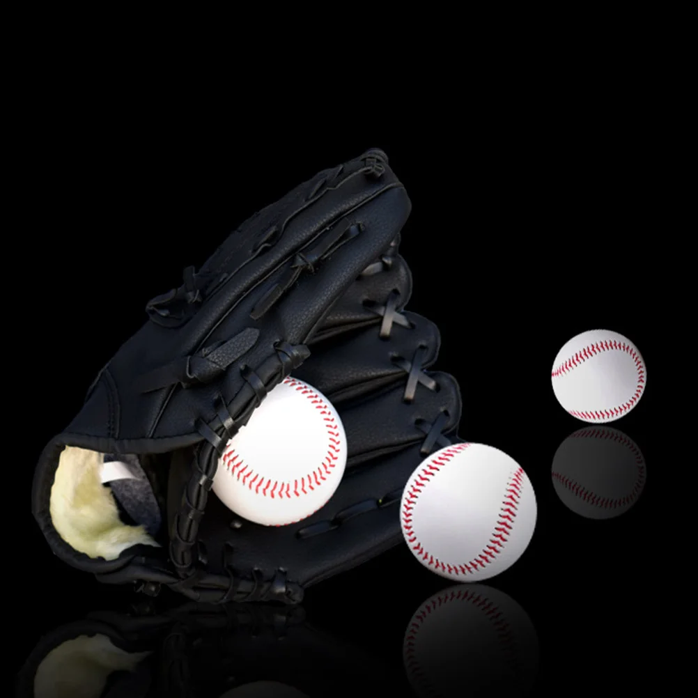 

1Pc 105 Inch Strength Durability Flexibility Infielder Glove Baseball Softball Gloves For Man Women Adolescents Black