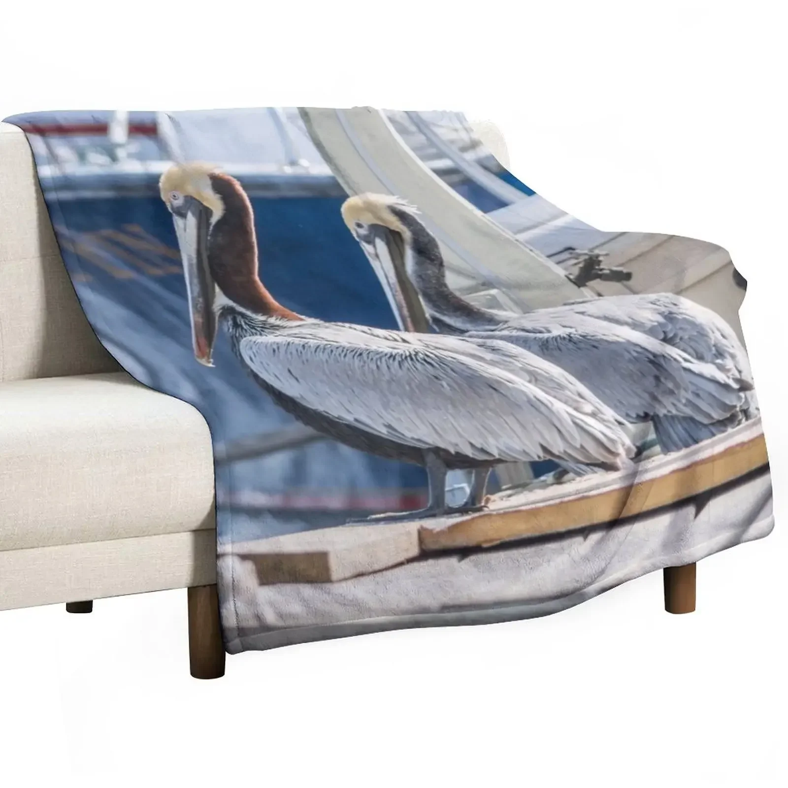 Brown Pelican 2 2 Throw Blanket Baby Bed linens Blankets