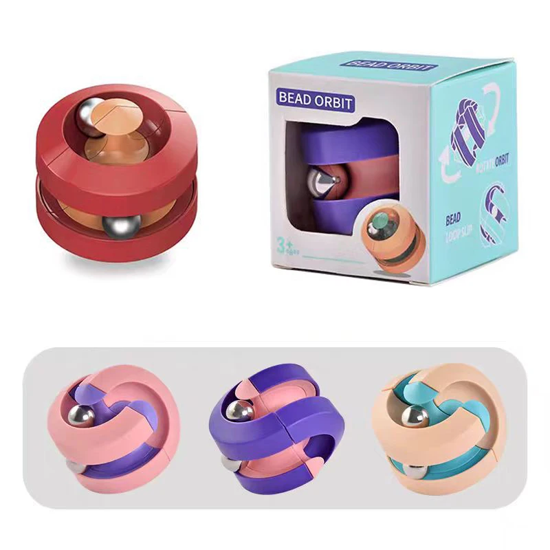 Boule orbite rotative, 2 pièces, Fidget Spinner, Puzzle infini, Cube, nouveauté, anxiété, jouets anti-Stress, cadeaux pour adolescents, garçons et filles