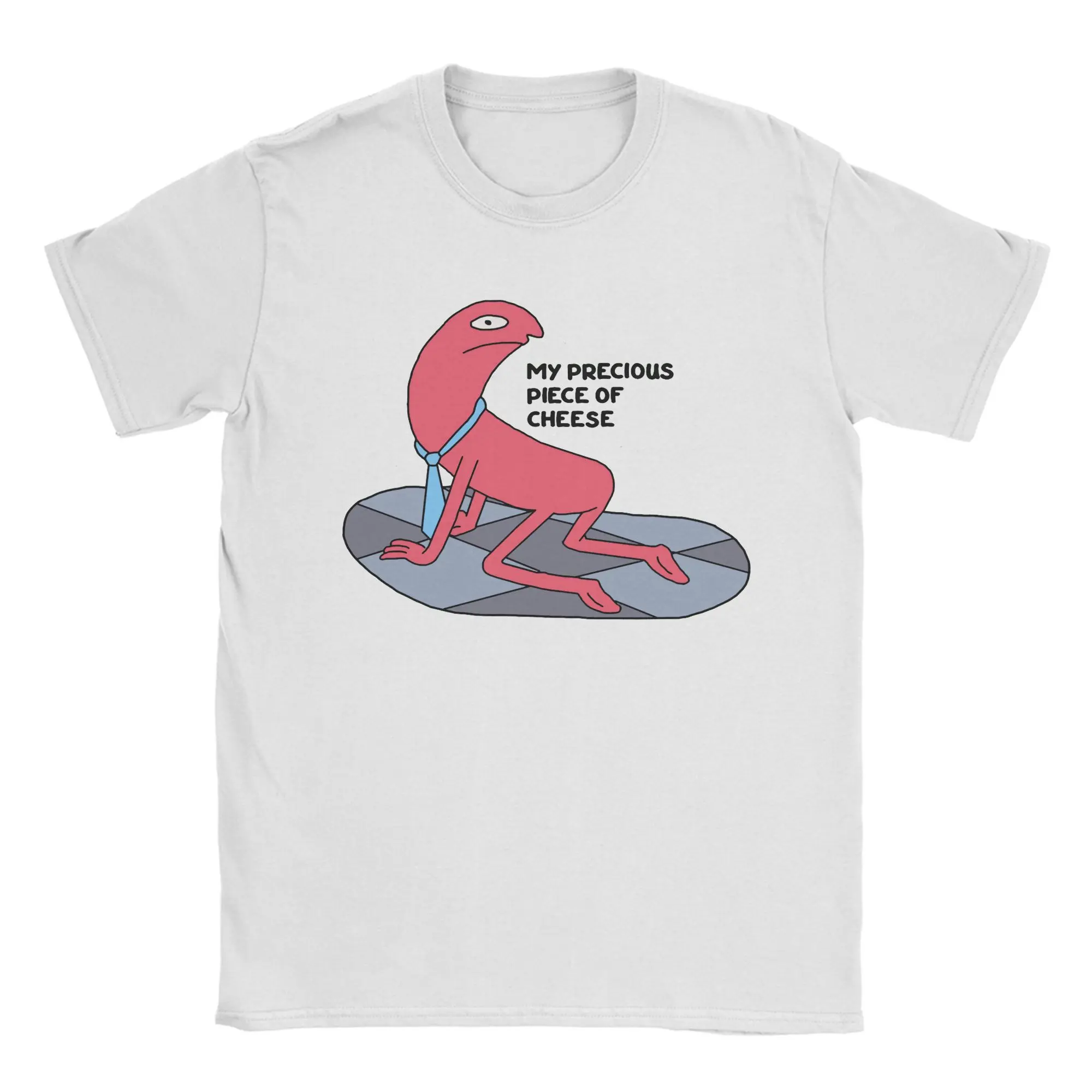 Smiling Friends Alan's Cheese Men's T Shirt  Humorous Tees Short Sleeve Round Collar T-Shirts Cotton Birthday Gift Clothes
