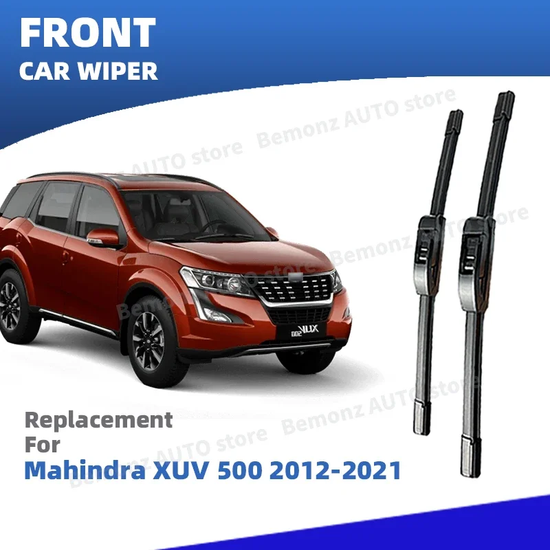 Lâminas de limpador de para-brisa dianteiro rhd, para mahindra xuv 500 2012 - 2021, 2 peças, escovas de janela, acessórios de limpeza