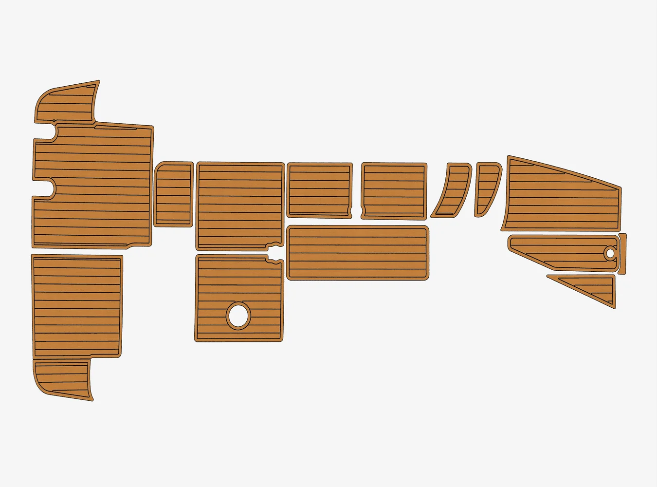 

2001 Rio 850 Day Cruiser 1/4" 6mm EVA foam Non-Slip PVC Teak Decking marine Mat seadek aqua carpet Marine Floor