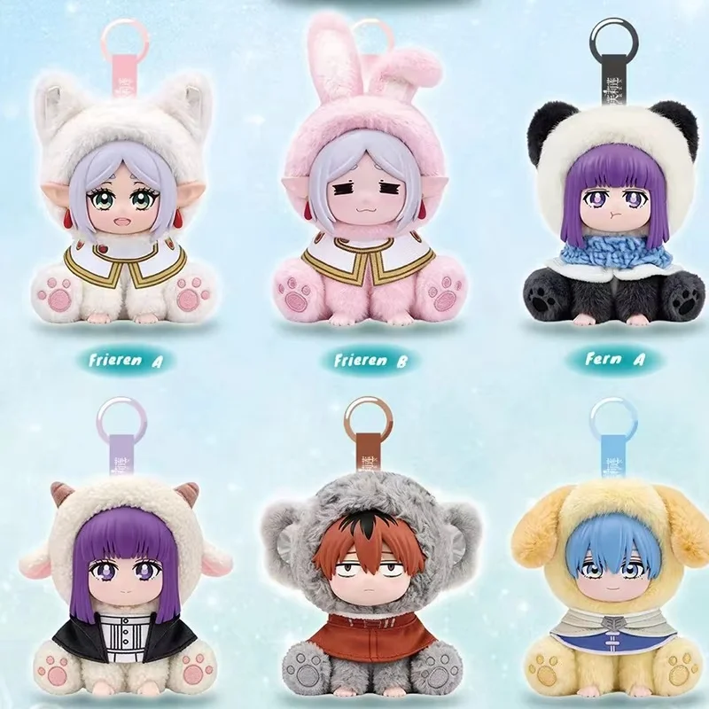 EAKI Frieren Beyond Journey‘s End The Animal Party Sitting In A Row Series Llavero Caja Sorpresa Juguete Coleccionable Regalo para Fans