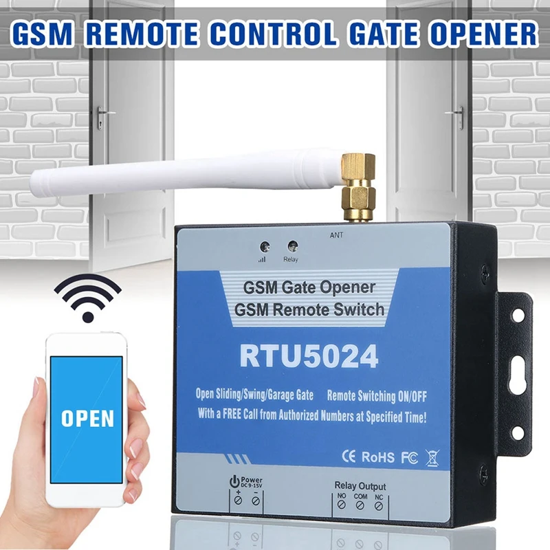 مفتاح تبديل باب بوابة GSM ، الوصول إلى الهاتف المحمول RTU5024 ، وحدة تحكم ، من من من من من Mhz