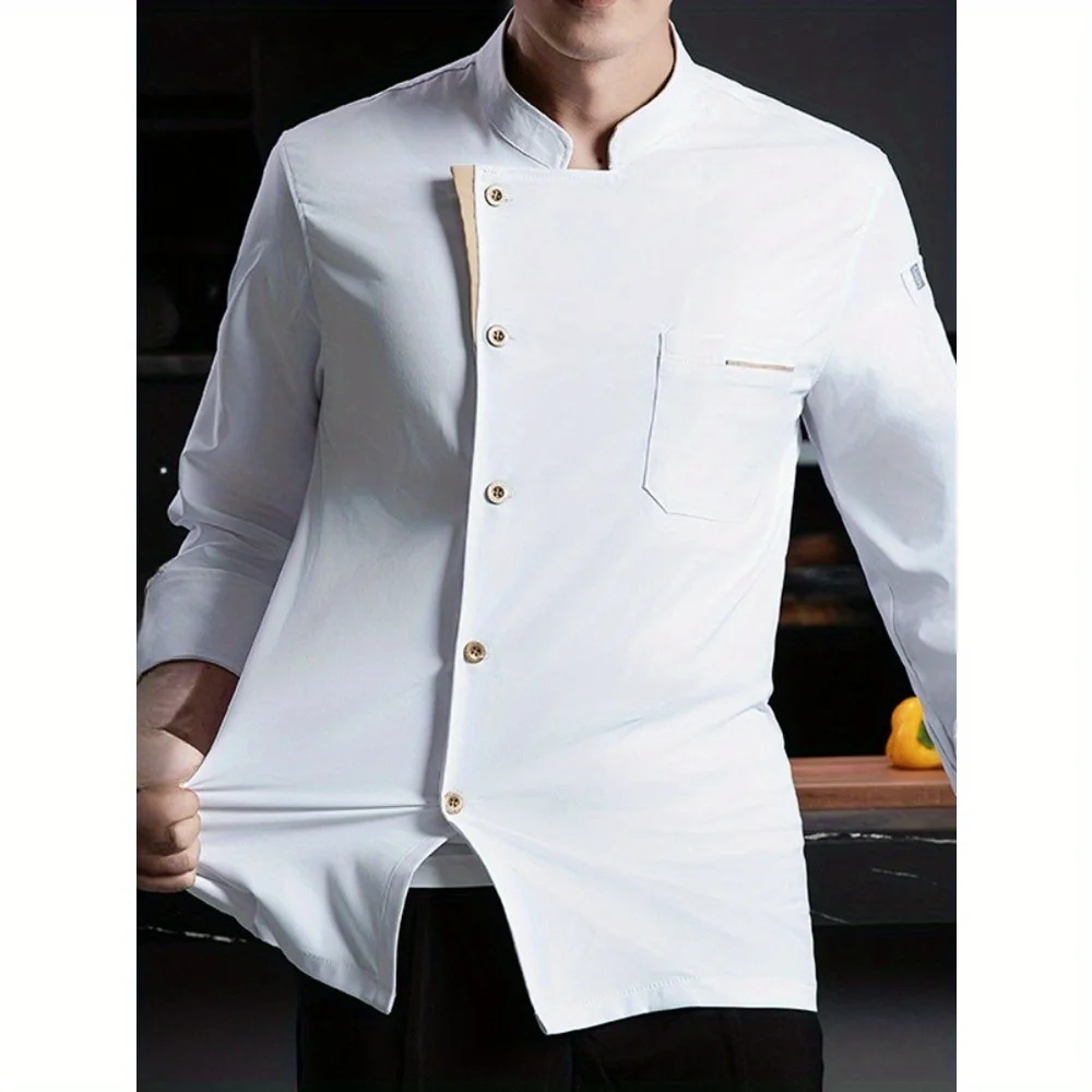 Summer Cook Jacket Restaurant Kitchen Chef Work Uniform Waiter Shirt Food Service Cooking Coat Barber Catering