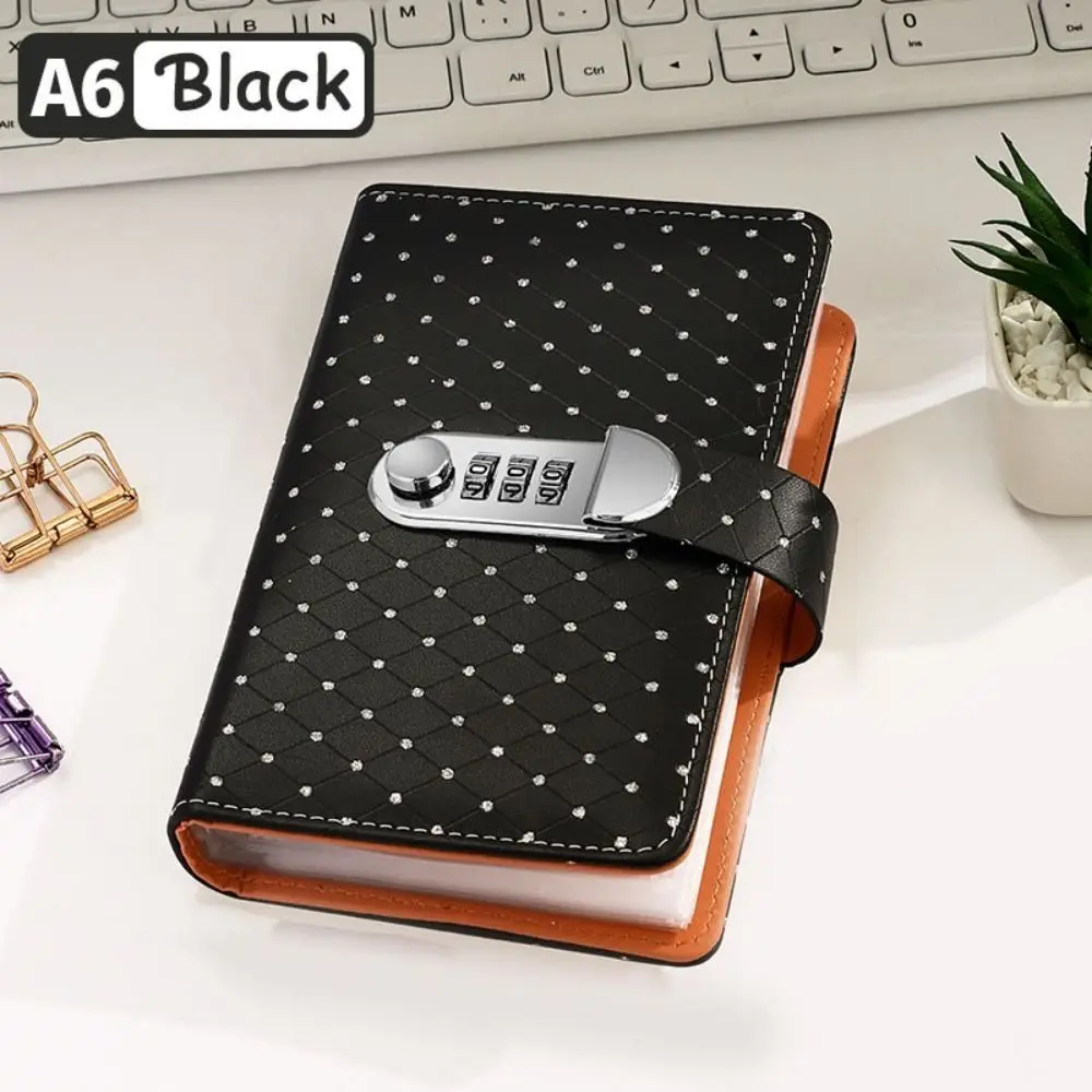 50 ورقة توفير المال الموثق غطاء كريستال صغير كتيب التوفير الميزانية الموثق مع قفل تخزين المحفظة القابلة لإعادة الملء