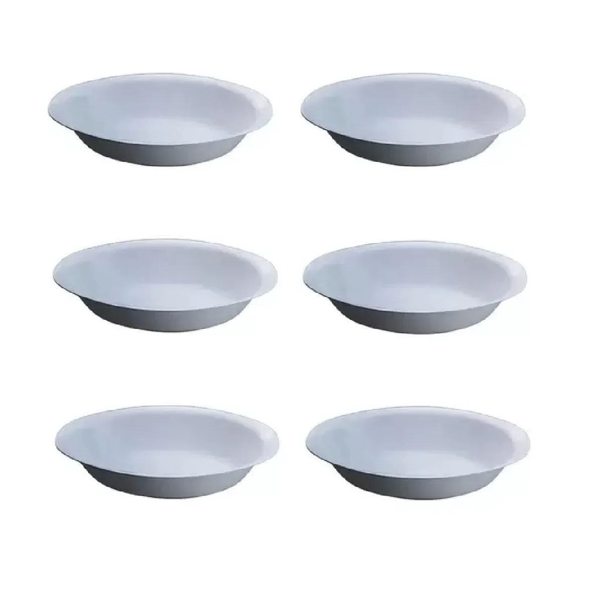 6 Travessa in Melamine Oval Funda White 23cm Desserts