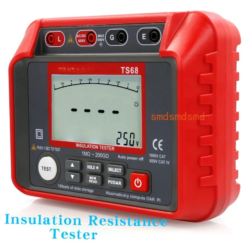 The Insulation Resistance Tester TS68 High-Precision Digital Megohmmeter 500V 2500V Intelligent Handheld Resistance Meter