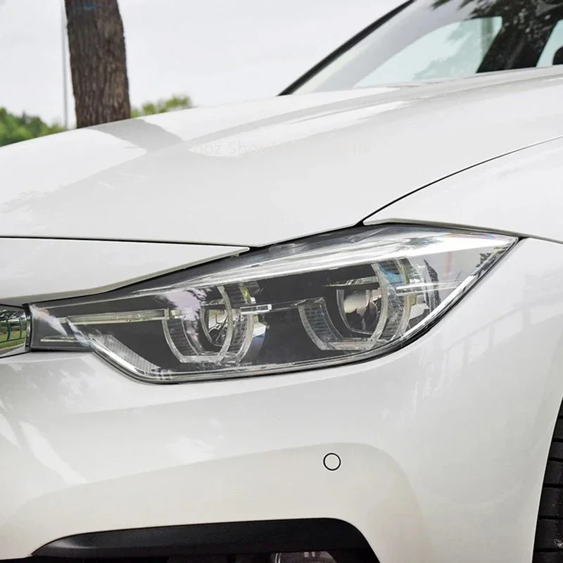 2pcs Car Headlight Protective Film Taillight Transparent Black TPU Sticker For BMW 3 Series F30 F31 Touring Auto Accessories
