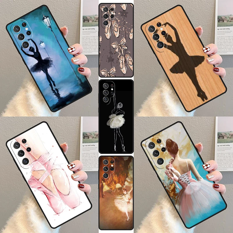 Ballet Ballerina Dancer Phone Case For Samsung Galaxy S23 S21 S20 FE S24 S22 Ultra Note20 S10 S9 S8 Plus Silicone Cover