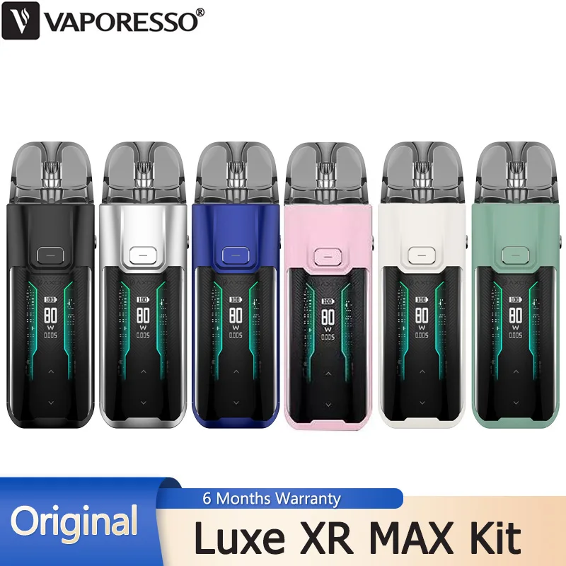 Original Vaporesso LUXE XR Max Kit 2800mAh Battery 80W Vape 5ml Pod Cartridge Fit GTX Coil Electronic Cigarette DTL Vaporizer