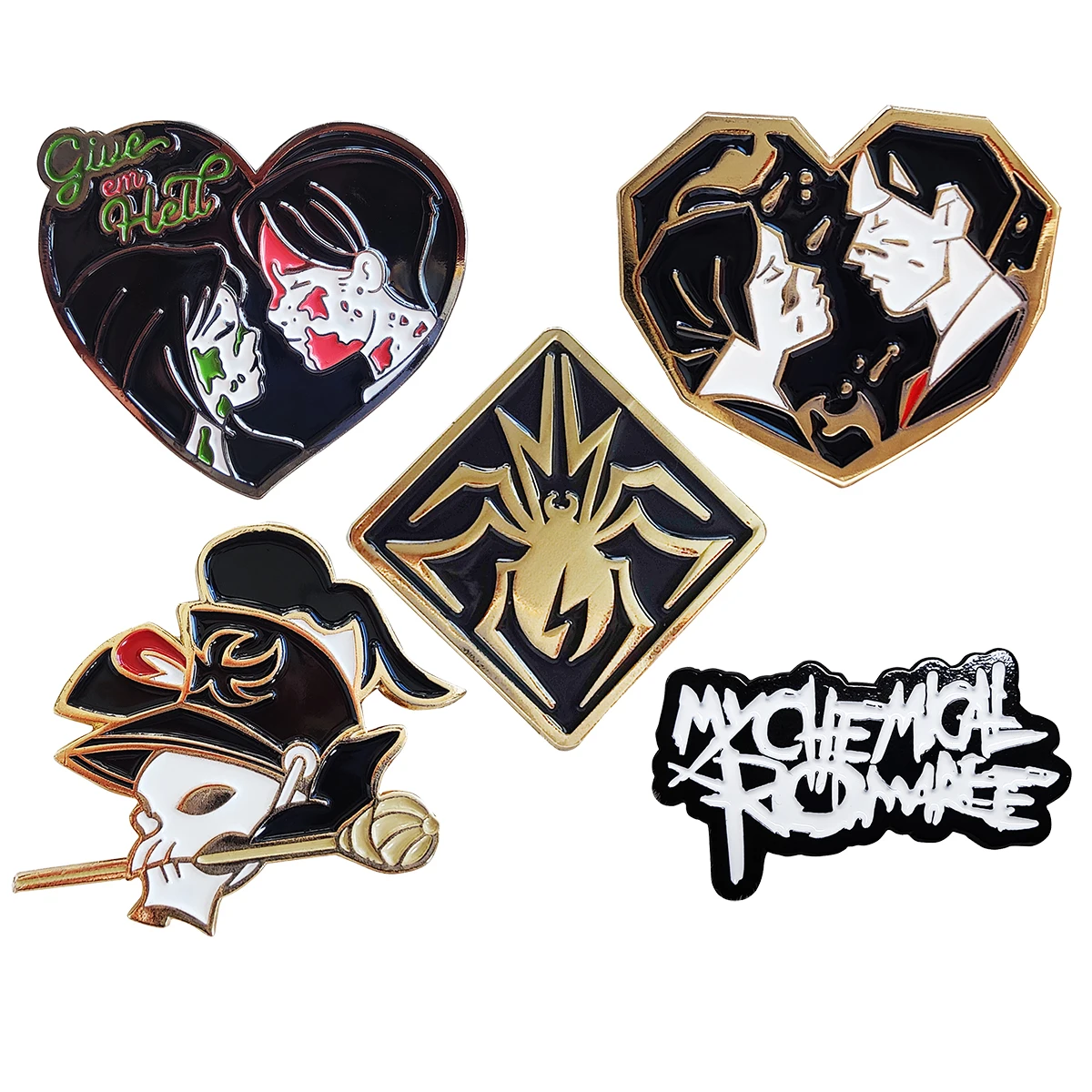 Fashion Band Rock MY CHEMICAL ROMANCE Brooches Badges Metal Enamel Lapel Pins Brooches Jewelry Accessories