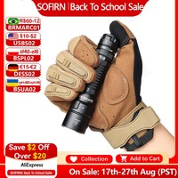 Sofirn SK1 SFT25R LED Tactical Flashlight 18650 Rechargeable 1300LM Powerful Torch With Rotary Switch