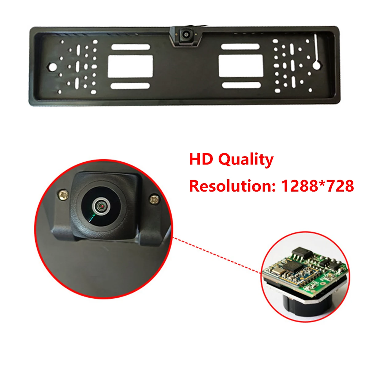 Car Wifi European License Plate Frame Rear View Reversing Image Camera 170°Waterproof AHD Car HD Starlight Night Vision Camera