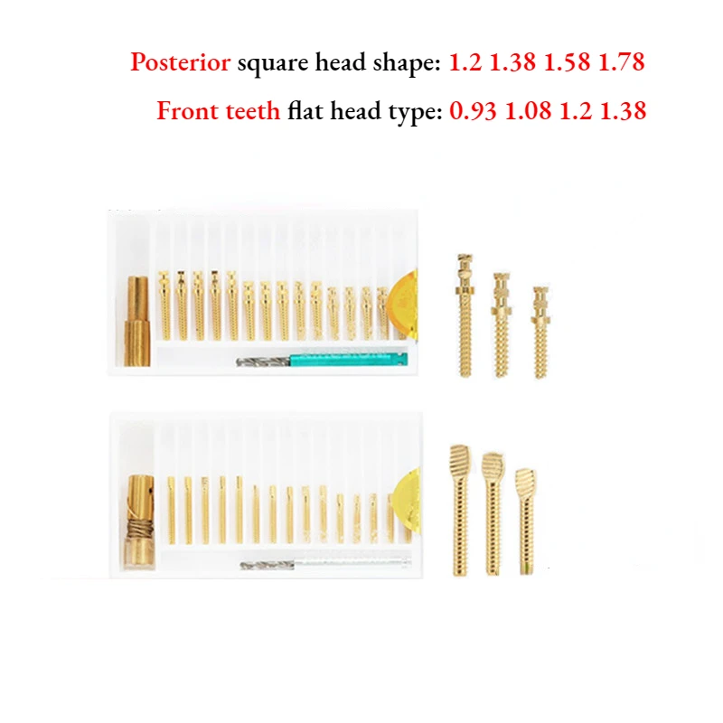 Ze stali nierdzewnej dentystyczne endodontyczne stożkowe wkręty stomatologiczne Endo kanałowe czysty tytan pozłacany materiał szkło kwarcowe