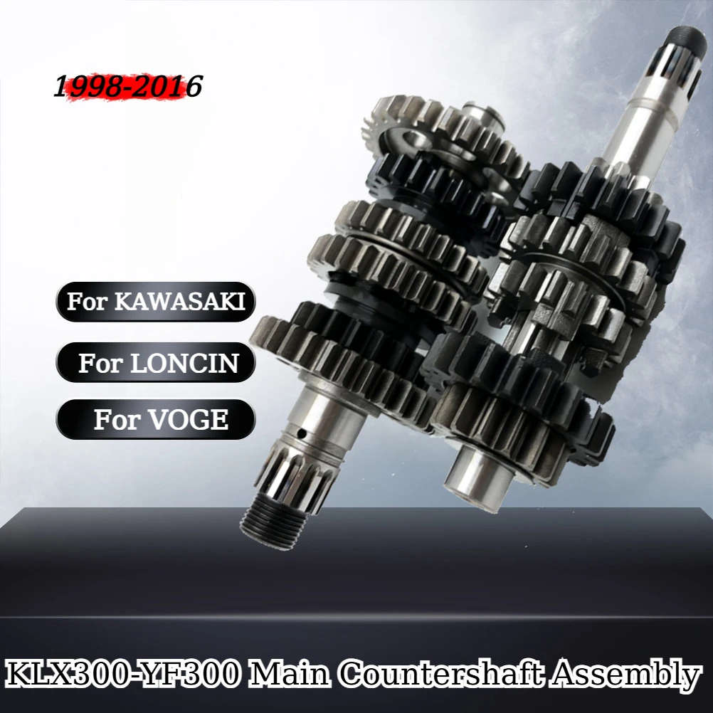 

Motorcycle Main Shaft Countershaft Assembly Transmission Gear Box Kit For KAWASAKI KLX250 KLX300 LONCIN YF300 VOGE 300DS 300GY