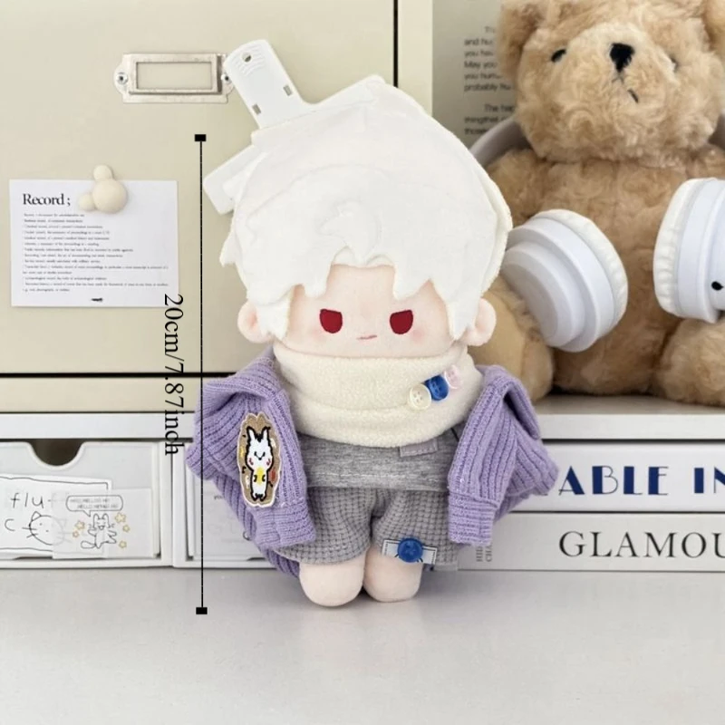 플레이 하우스 스타일 20cm 면 인형 옷 세트 만화 티셔츠 면 인형 옷 패션 창의적인 플러시 인형 옷