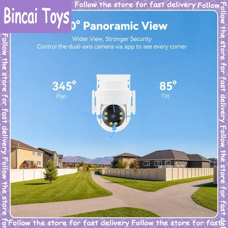 New Yoosee B33-S Outdoor IP Camera 2K 3MP 360° WiFi6 Gesture Baby Cry Fire Detection Two-way Audio 256GB SD Cloud