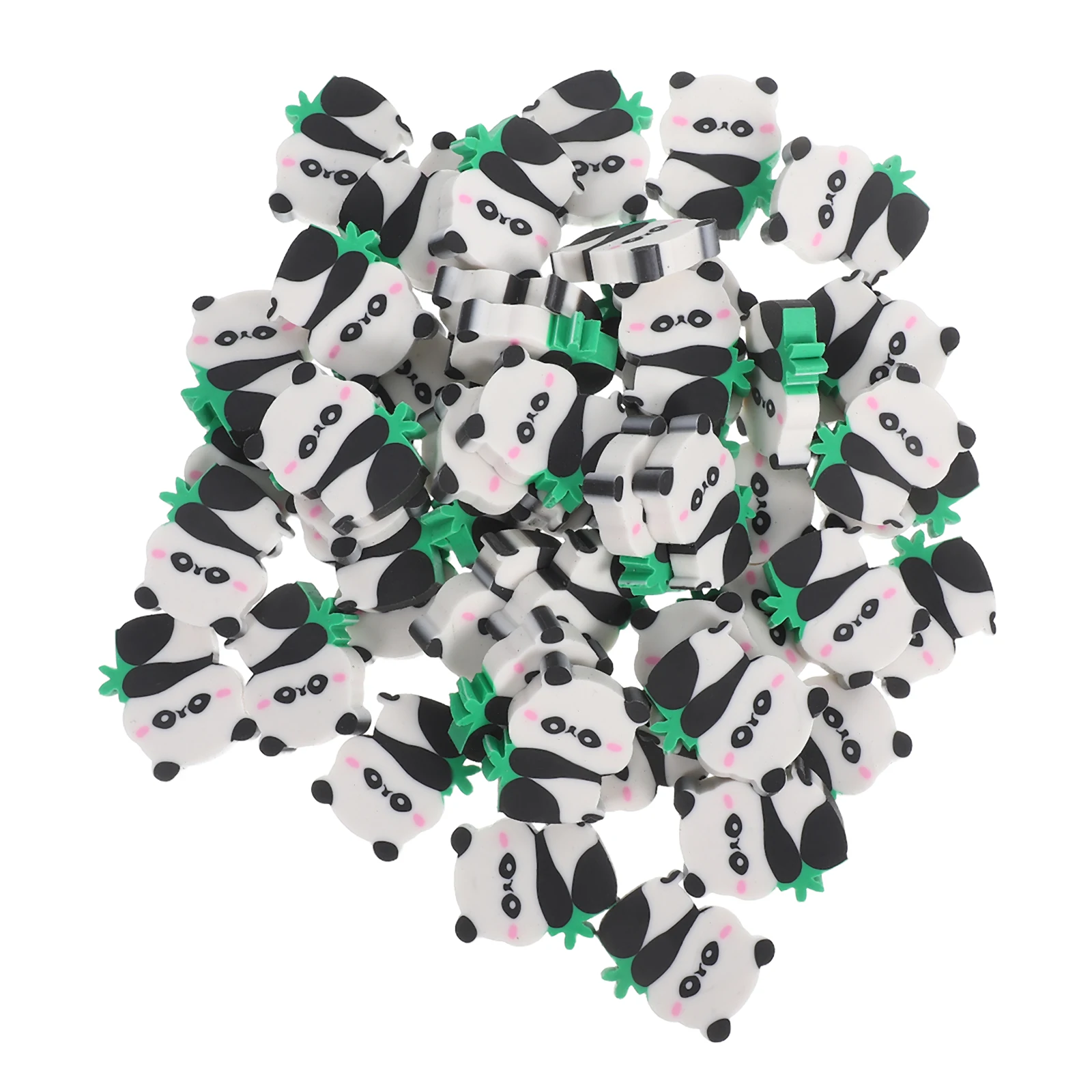 

50Pcs Panda Erasers Cute Cartoon Animal Mini Erasers for School Supplies Drawing Erasing Office Study Essentials