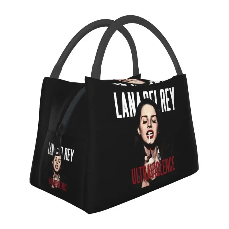 

Lana Del Rey Smoking Lunch Box Women Waterproof Cooler Thermal Food Insulated Lunch Bag Hospital Office Pinic Container