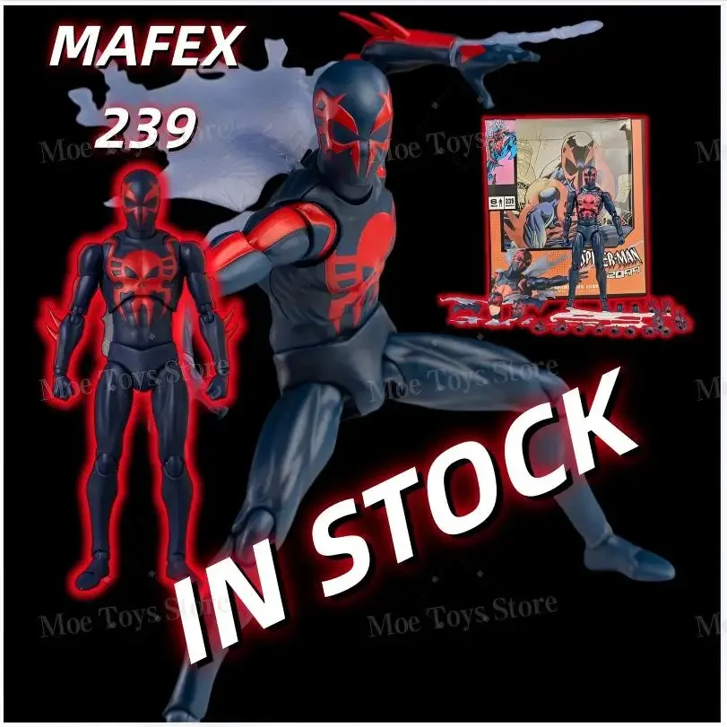 

In Stock NEW Spiderman Mafex 239 Spiderman 2099 Comic Version Collection Figures Anime Action Figure Model Custom Gift Toys