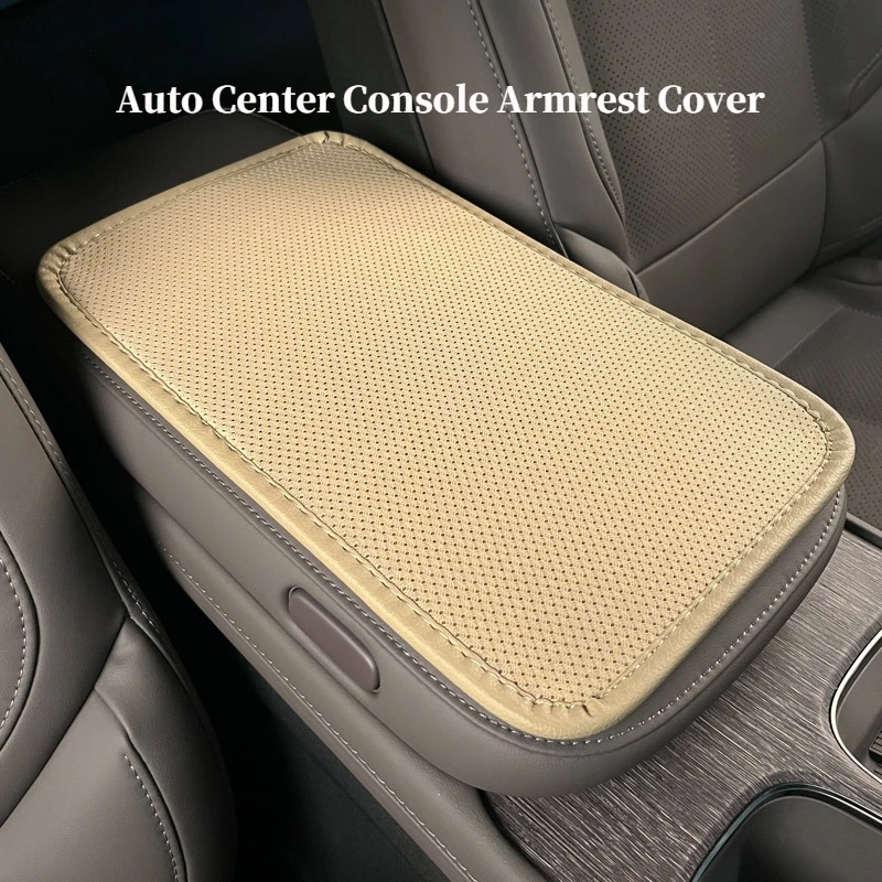 New Breathable Ice Silk Car Center Console Armrest Mat Universal All Season Auto Arm Relief Cushion