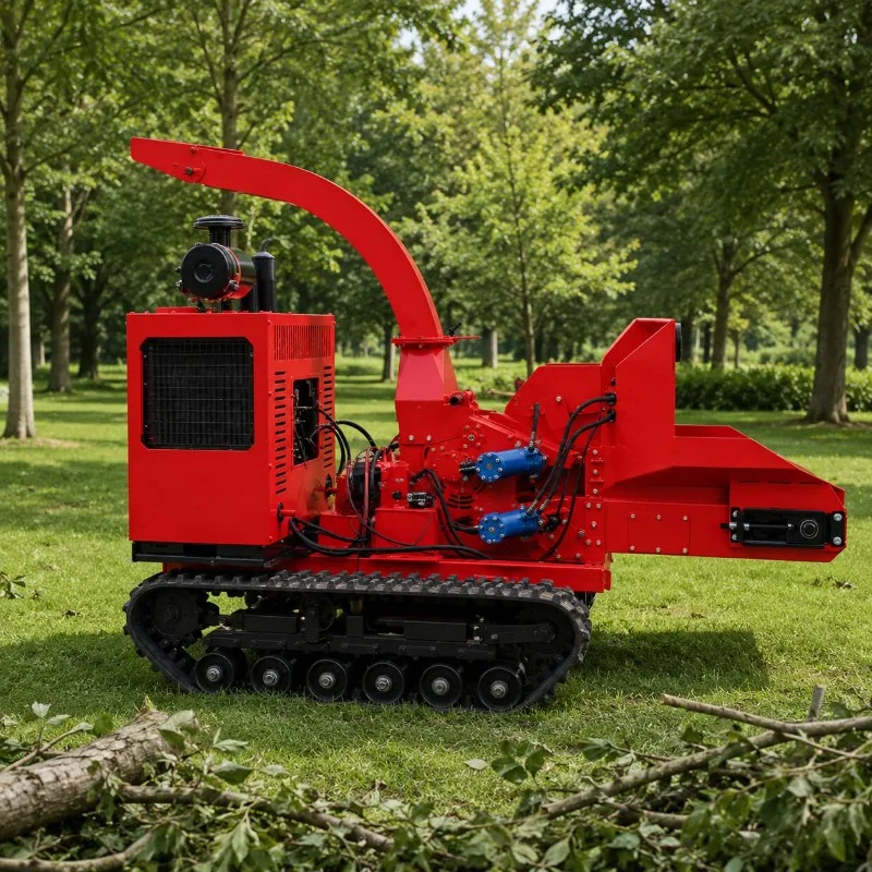 Crawler Wood Chipper Customized Diesel Powered Tracked Type for Forest Municipal Green Waste Processing