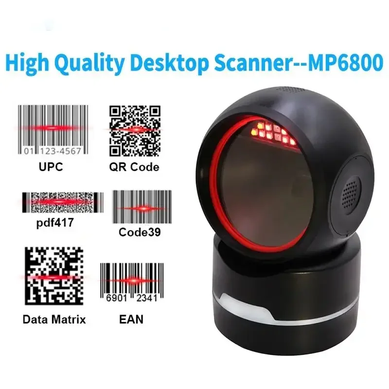 

MP6800 Platform Scanner 1D/2D/QR Barcode Scanning USB/RS232 Suitable for Supermarkets Pharmacy Cashier Payment Scan Code