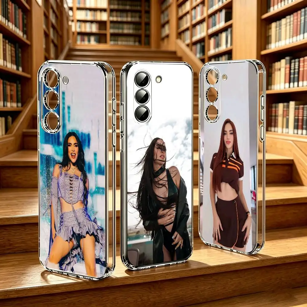 Funda para Teléfono con Diseño de K-Pop Latino (K-Kim-M, L-Loaiza-ZA) para Samsung Galaxy A55, A06, A16, A26, A36, A56, A25, A35, A15, Transparente y Flexible