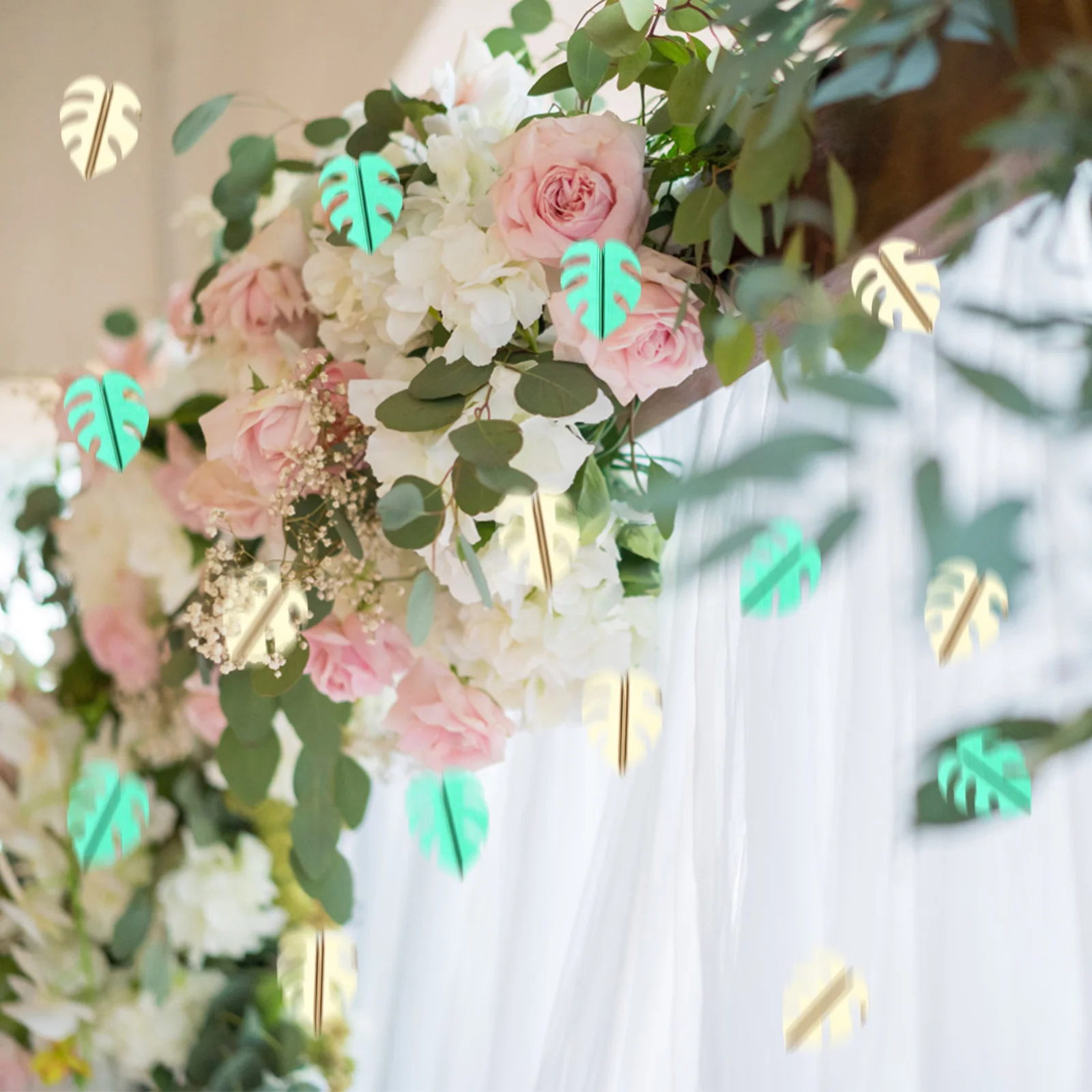 

4 Bags Tropical Leaves Confetti Turtle Leaf Decor Table Scatters Summer Hawaiian Party Decoration For Crafts Wedding Festival