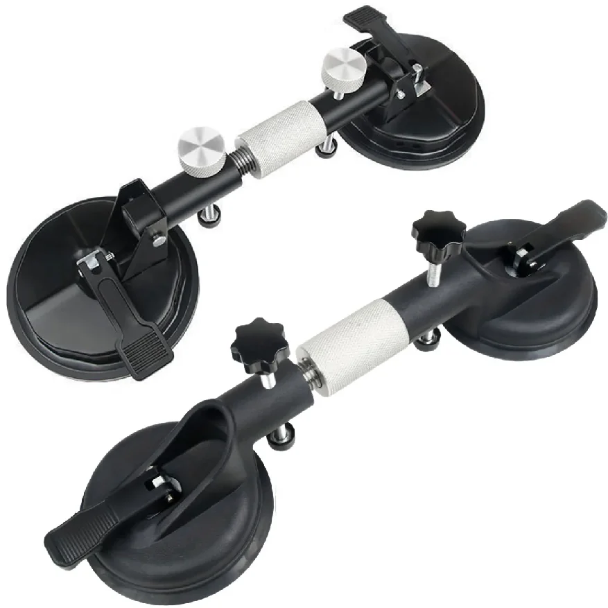 

Suction Cups Heavy Duty Aluminum Vacuum Plate Handle Glass Holder Hooks to Lift Large Glass/Tile Lifter/Moving Glass/Dent Puller