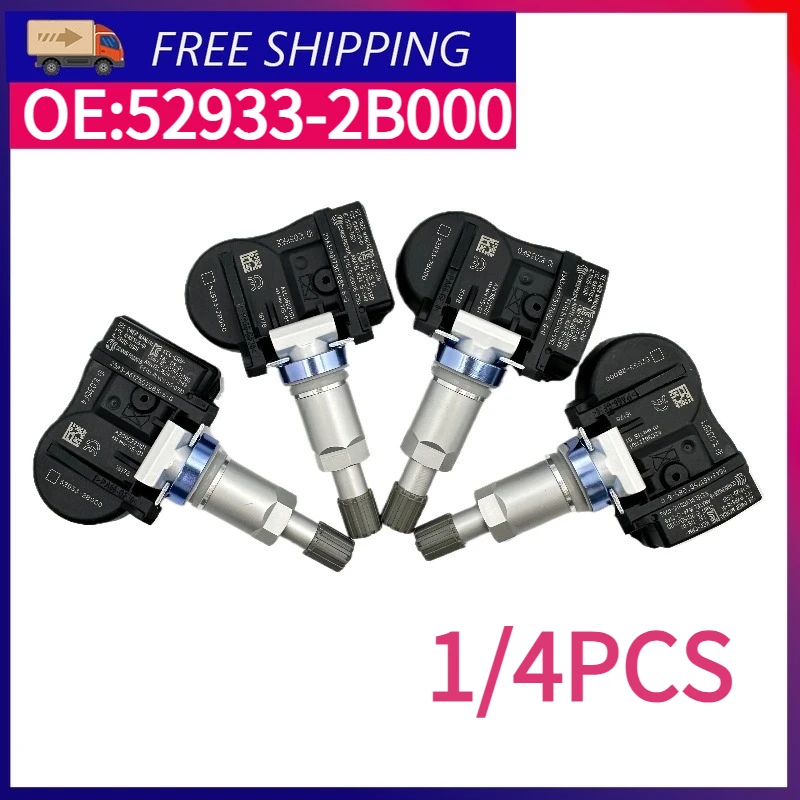 

1/4 шт. 52933-2B000 Датчики давления в шинах для Hyundai Santa Fe 2009-2012, система контроля давления в шинах, 433 МГц