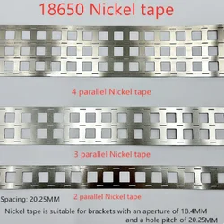 1Meter 18650 Nickel-Plated Steel Strip Lithium-ion Battery Stamping Spot-welded Power Battery Connectors 20.25 MM Spacing