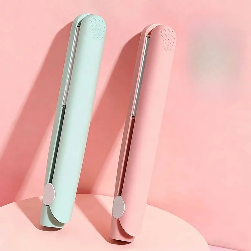 Mini Hair-Straightener Curly and Straight Hair Supplies Thermostatic Electric Ceramic Curling Iron National Standard Double Flat gallery 4