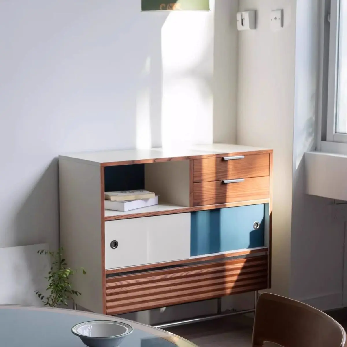 Medieval Bauhaus Lockers Colored Restaurant Bookcases Storage Side Cabinet Storage