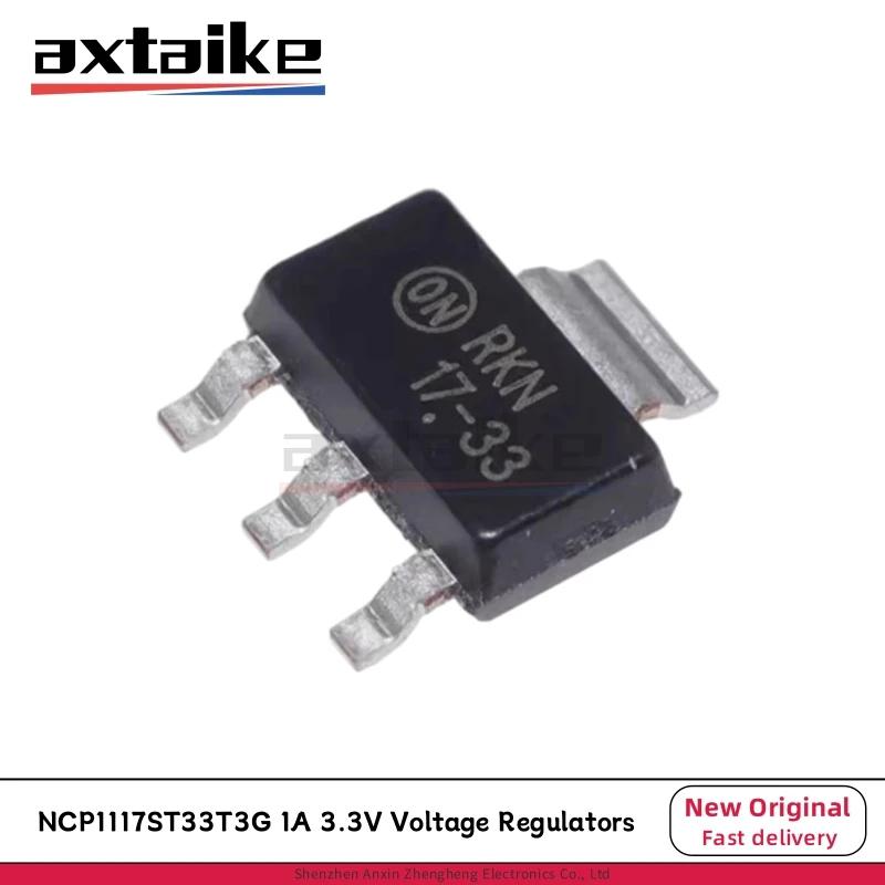 

10PCS NCP1117ST33T3G 17-33 SOT-223 NCP1117 3.3V 1A Low-Dropout Positive Fixed and Adjustable Voltage Regulators IC Transistor
