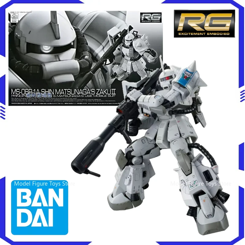 

Оригинальная модель Bandai, комплект сборки 1/144 RG-MS-06R-1A Zaku, аниме, модель в сборе, игрушка-робот, подарок на день рождения для мальчика