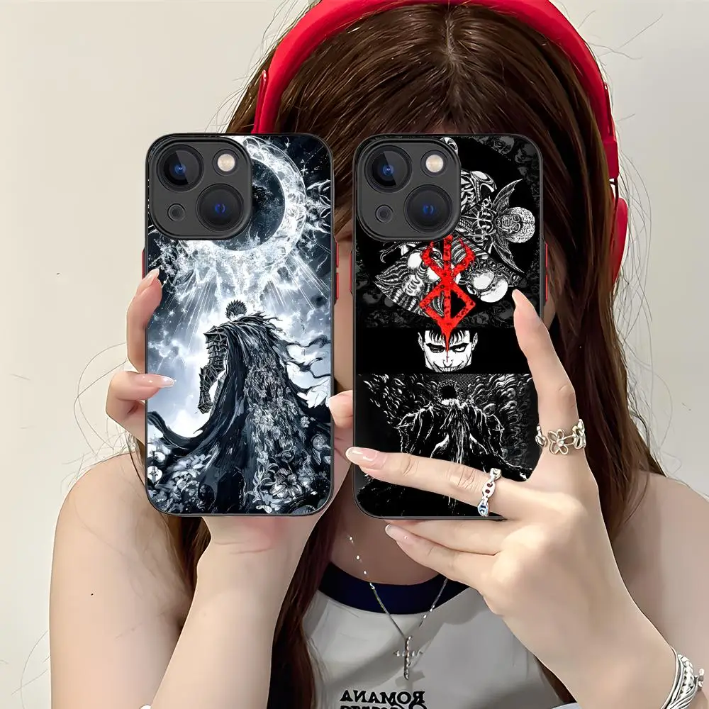 

Чехол для мобильного телефона Berserk-S Guts для iPhone 16, 15, 14, 13, 12, 11 X XR XS 8 7 Pro Max Plus, силиконовый чехол с мини-цветной печатью