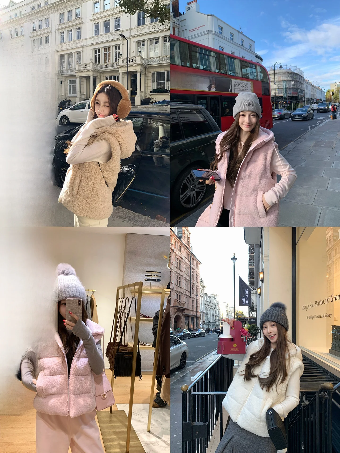 

Autumn Winter Women's Casual Style 90 White Duck down Vest Hooded Stand Collar Sheepskin Simulation Fleece Warmth Jacket