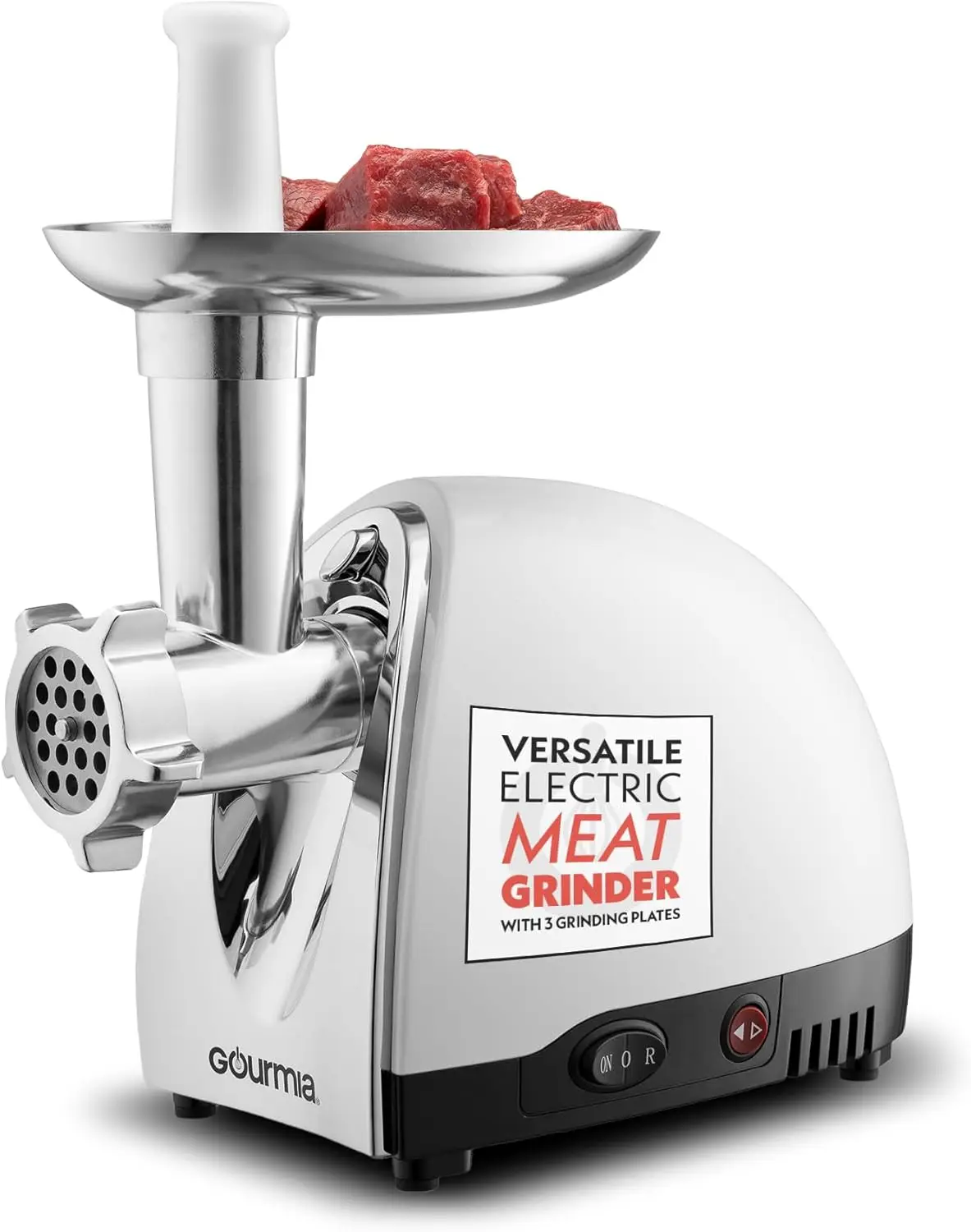 

Electric Meat Grinder with 500W Motor, 3 Stainless Steel Plates & Sausage Stuffer for Homemade Meals