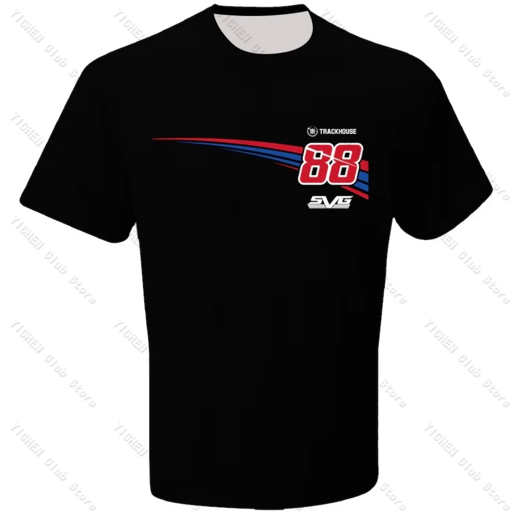 Motorcycle Shane Van Gisbergen Checkered Flag Sports Black Weath Men's T-Shirt Street Loose Casual Versatile Men's T-Shirt